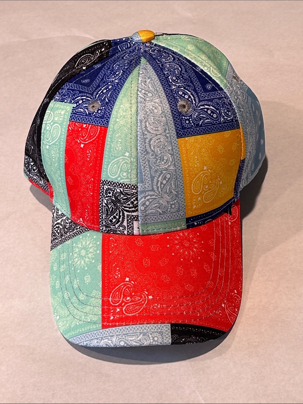 New Patchwork Bandana Paisley Baseball Cap Multicolor Adult Adjustable o/s hat